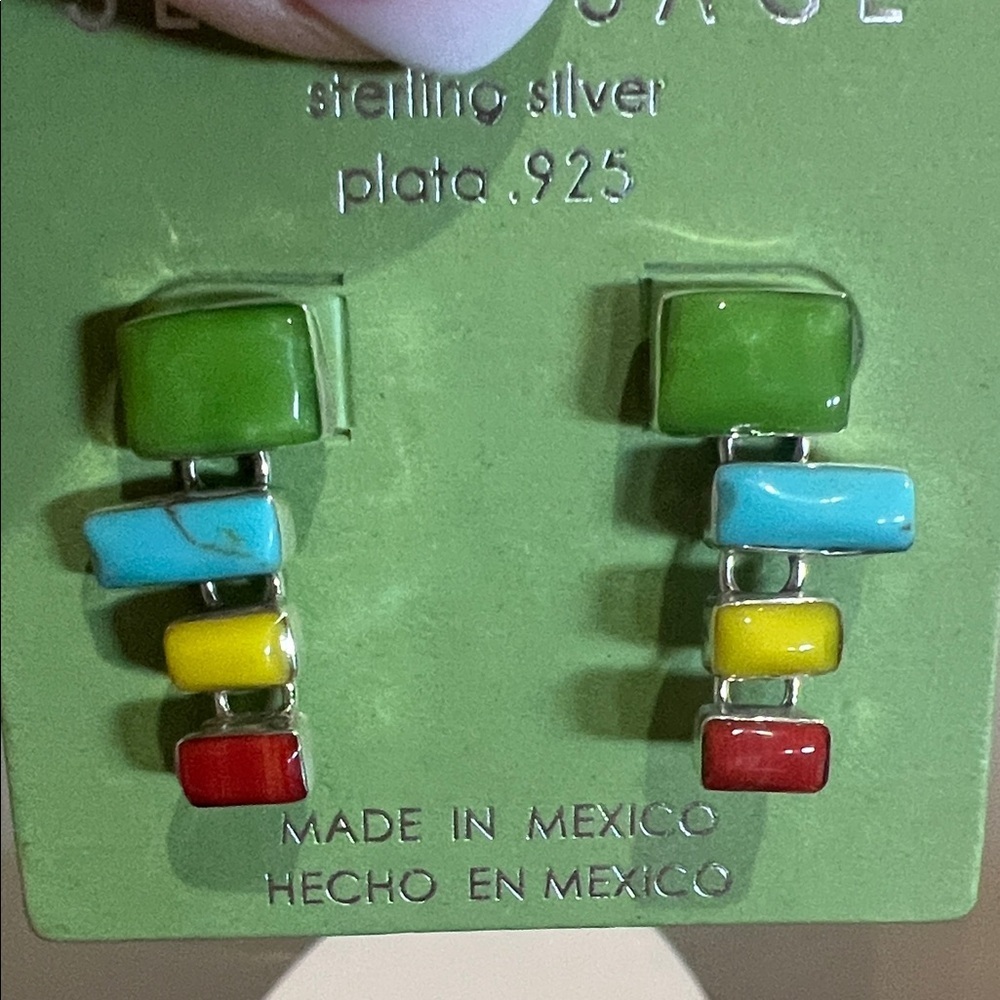 Seed & Sage | Sterling Silver Multicolor Earrings - Picture 6 of 6